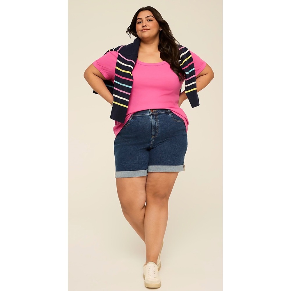 Lane Bryant Bermuda Shorts Dark Denim Women's Size 16 Casual NWT
